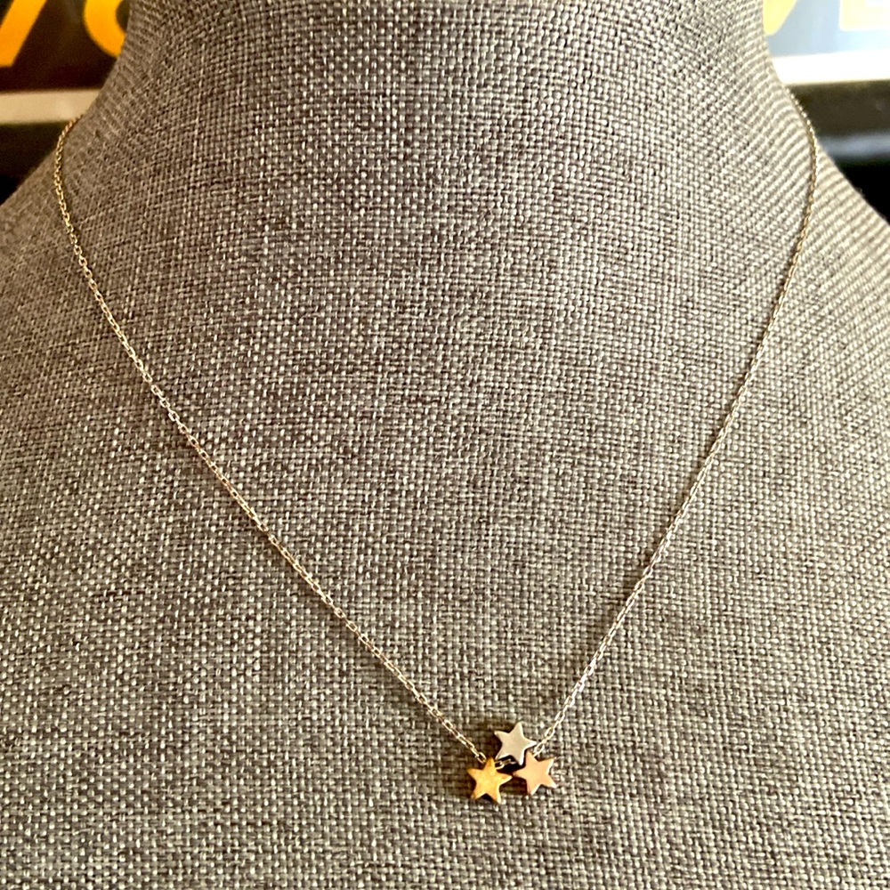 5/$10❤️❤️❤️Vintage 90s Dainty Floating Stars Necklace